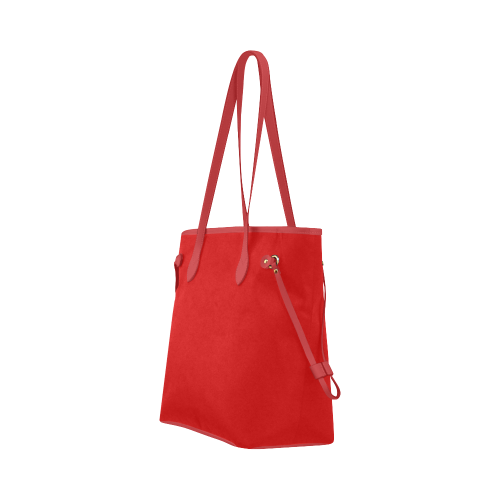 basic red with red handle / strap Clover Canvas Tote Bag (Model 1661)