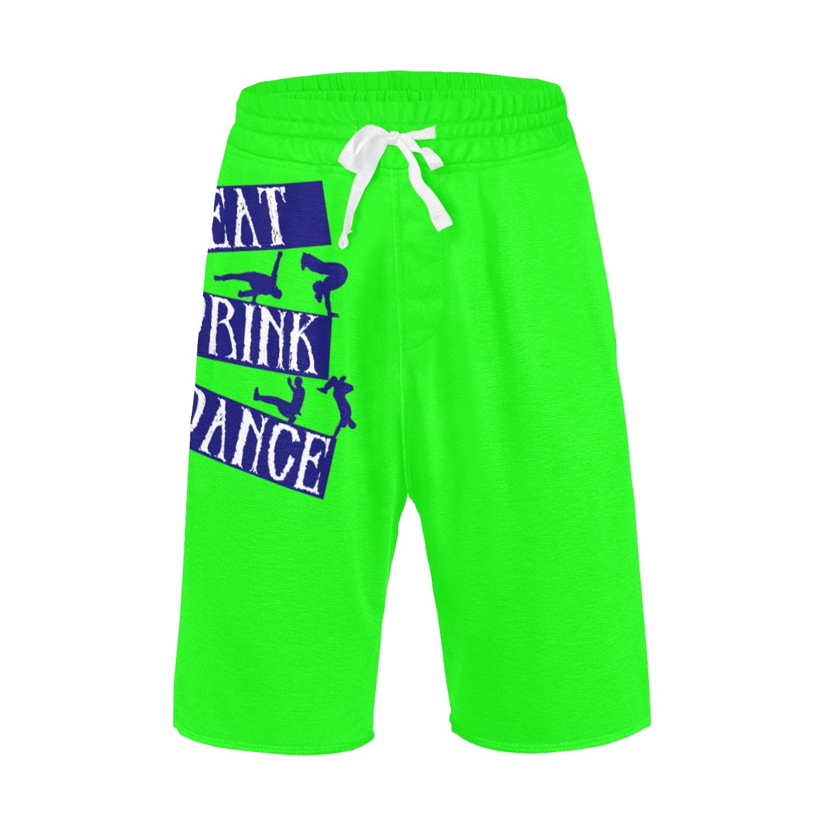 Break Dancing Blue / Neon Green Men's All Over Print Casual Shorts (Model L23)