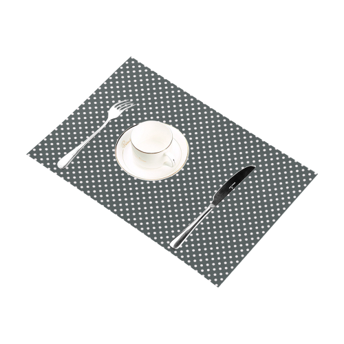 Silver polka dots Placemat 12’’ x 18’’ (Set of 4)