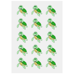 Smiling Turtle Personalized Temporary Tattoo (15 Pieces)
