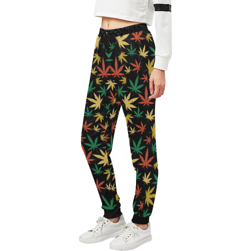 Cannabis Pattern Unisex All Over Print Sweatpants (Model L11)
