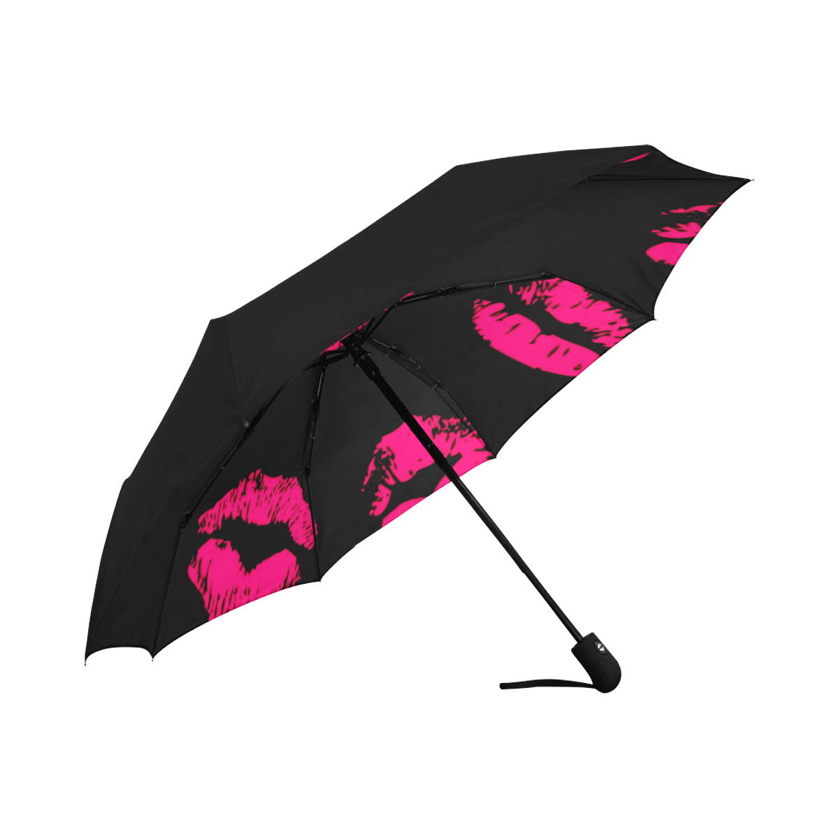 Hot Pink Lips Anti-UV Auto-Foldable Umbrella (Underside Printing) (U06)