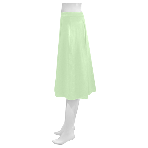 color tea green Mnemosyne Women's Crepe Skirt (Model D16)