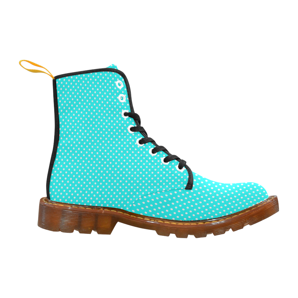 Baby blue polka dots Martin Boots For Women Model 1203H