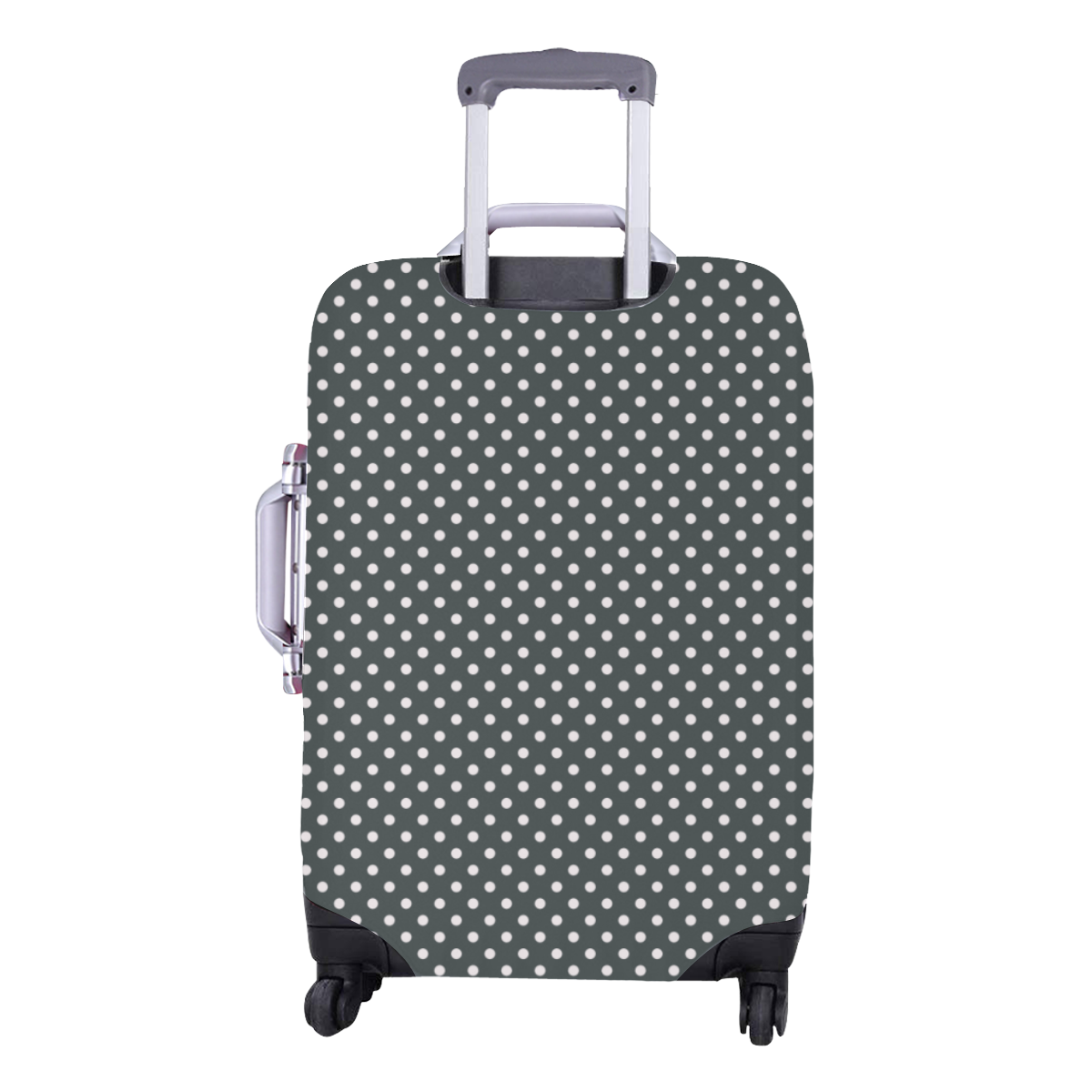 Silver polka dots Luggage Cover/Medium 22"-25"