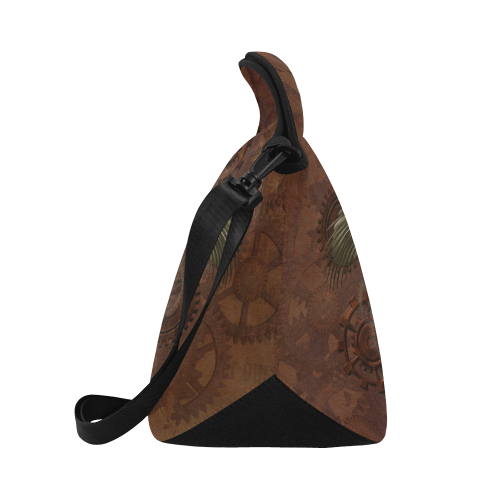 Awesome Steampunk Heart With Wings Neoprene Lunch Bag/Large (Model 1669)