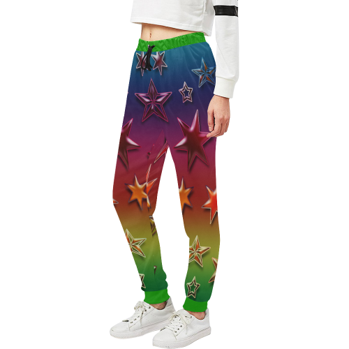 Rainbow Stars Unisex All Over Print Sweatpants (Model L11)
