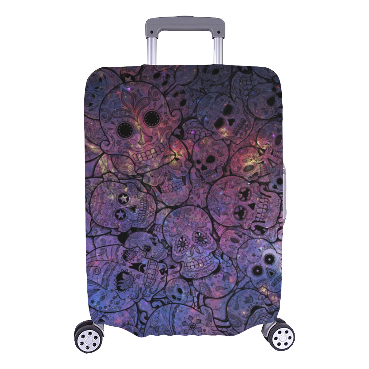 Cosmic Sugar Skulls Luggage Cover/Large 26"-28"