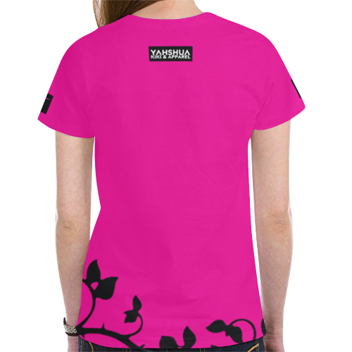 Neon Pink New All Over Print T-shirt for Women (Model T45)