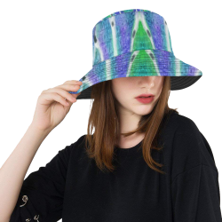 blue crocodile All Over Print Bucket Hat