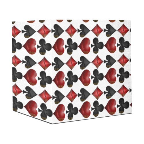 Las Vegas Black and Red Casino Poker Card Shapes Gift Wrapping Paper 58"x 23" (3 Rolls)