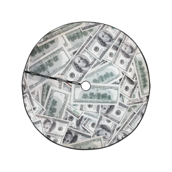Cash Money / Hundred Dollar Bills Christmas Tree Skirt 47" x 47"