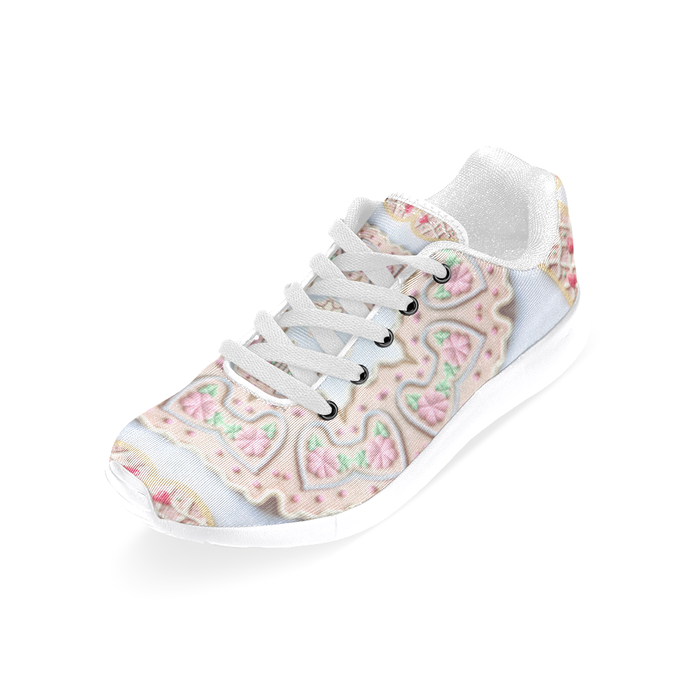 Love and Romance Heart Shaped Sugar Cookies Women’s Running Shoes (Model 020)