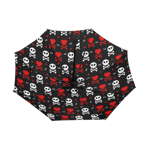 Skull and Crossbones Anti-UV Auto-Foldable Umbrella (Underside Printing) (U06)