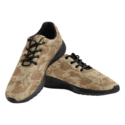 Vintage Desert Brown Camouflage Men's Athletic Shoes (Model 0200)