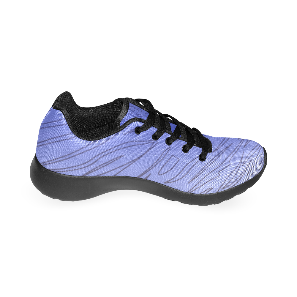Design wint. shoes blue lines ethnic Men's Running Shoes/Large Size (Model 020)