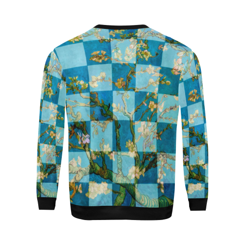 Amandelbloesem All Over Print Crewneck Sweatshirt for Men (Model H18)