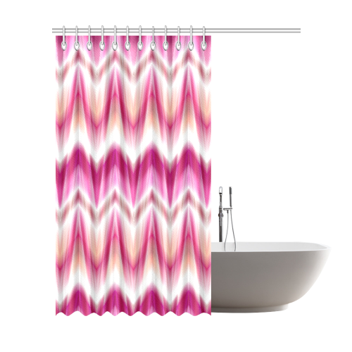 Pink Fractual Shower Curtain 72"x84"