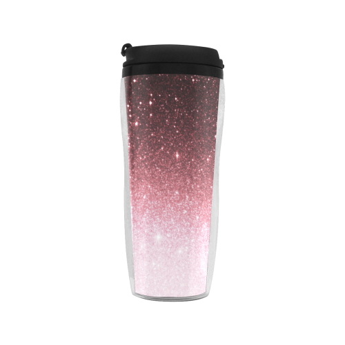 rose gold Glitter gradient Reusable Coffee Cup (11.8oz)