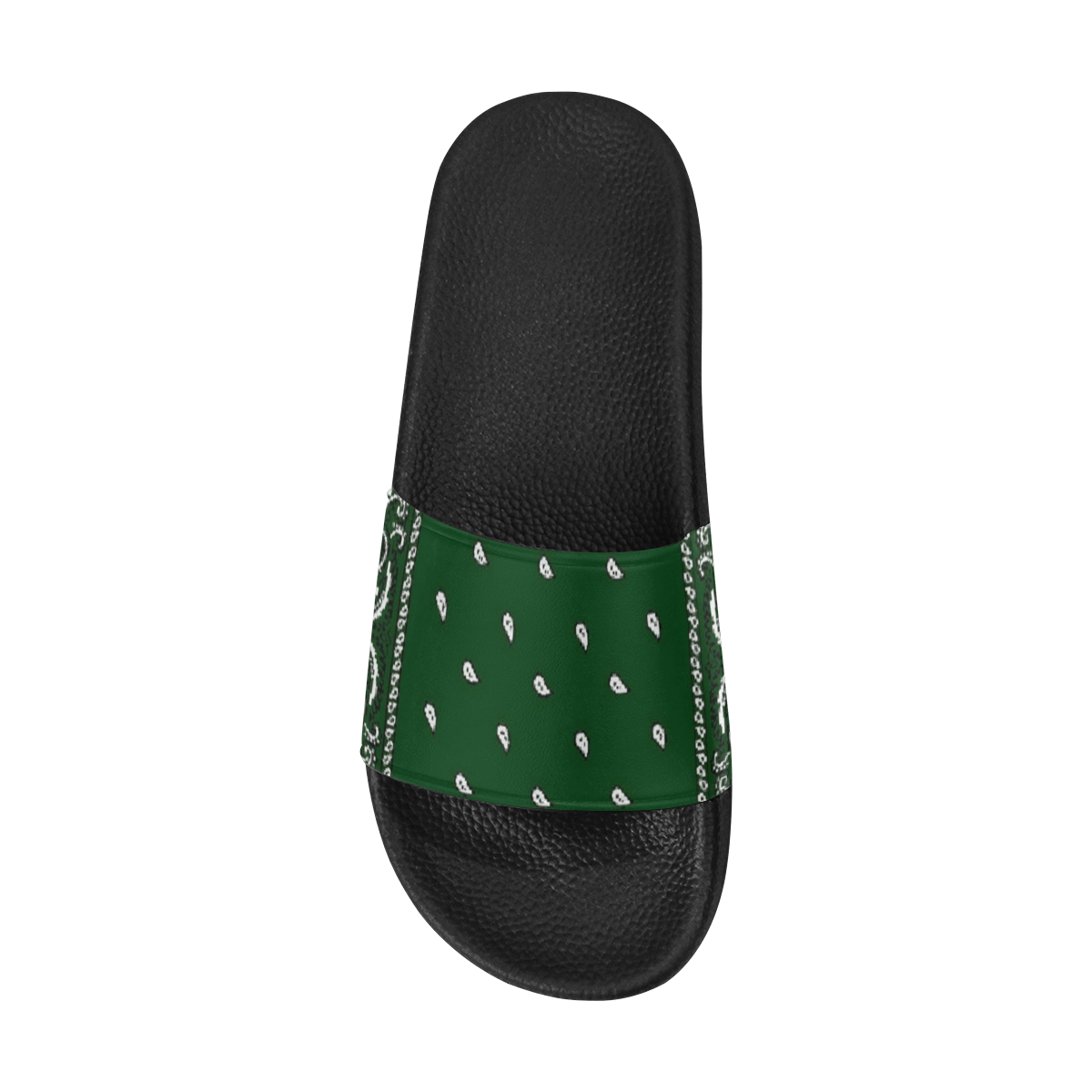 KERCHIEF PATTERN GREEN Women's Slide Sandals (Model 057)