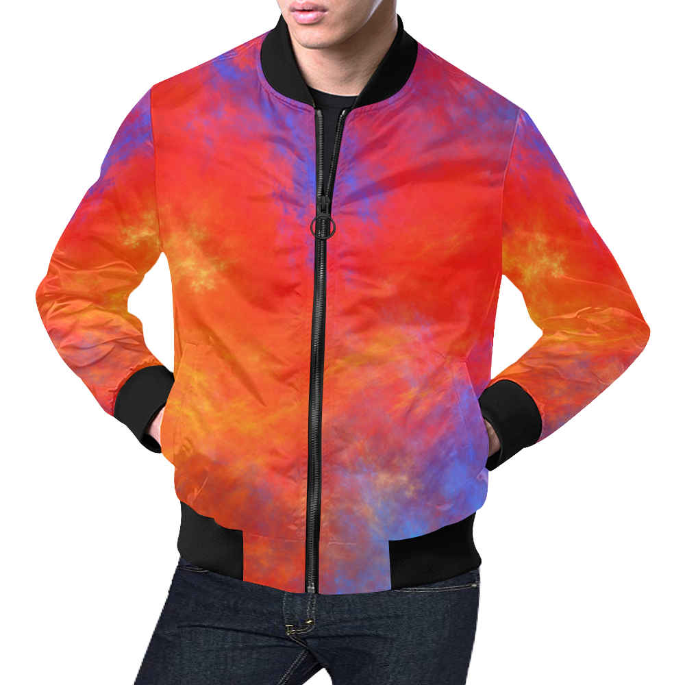 Fire and Ice All Over Print Bomber Jacket for Men (Model H19)