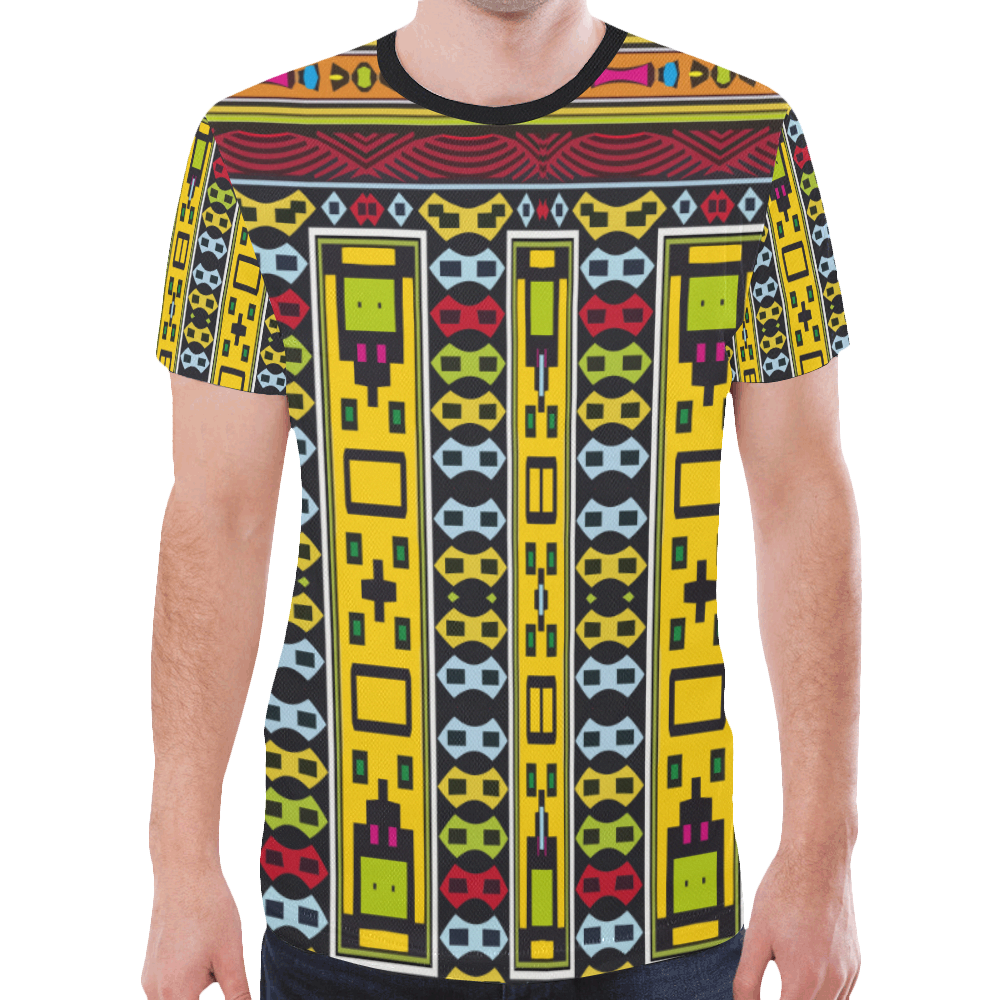 Shapes rows New All Over Print T-shirt for Men (Model T45)