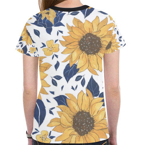 Sunflowers Women'sT-Shirt New All Over Print T-shirt for Women (Model T45)