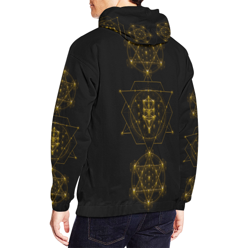 Sacred Geometry All Over Print Hoodie for Men/Large Size (USA Size) (Model H13)