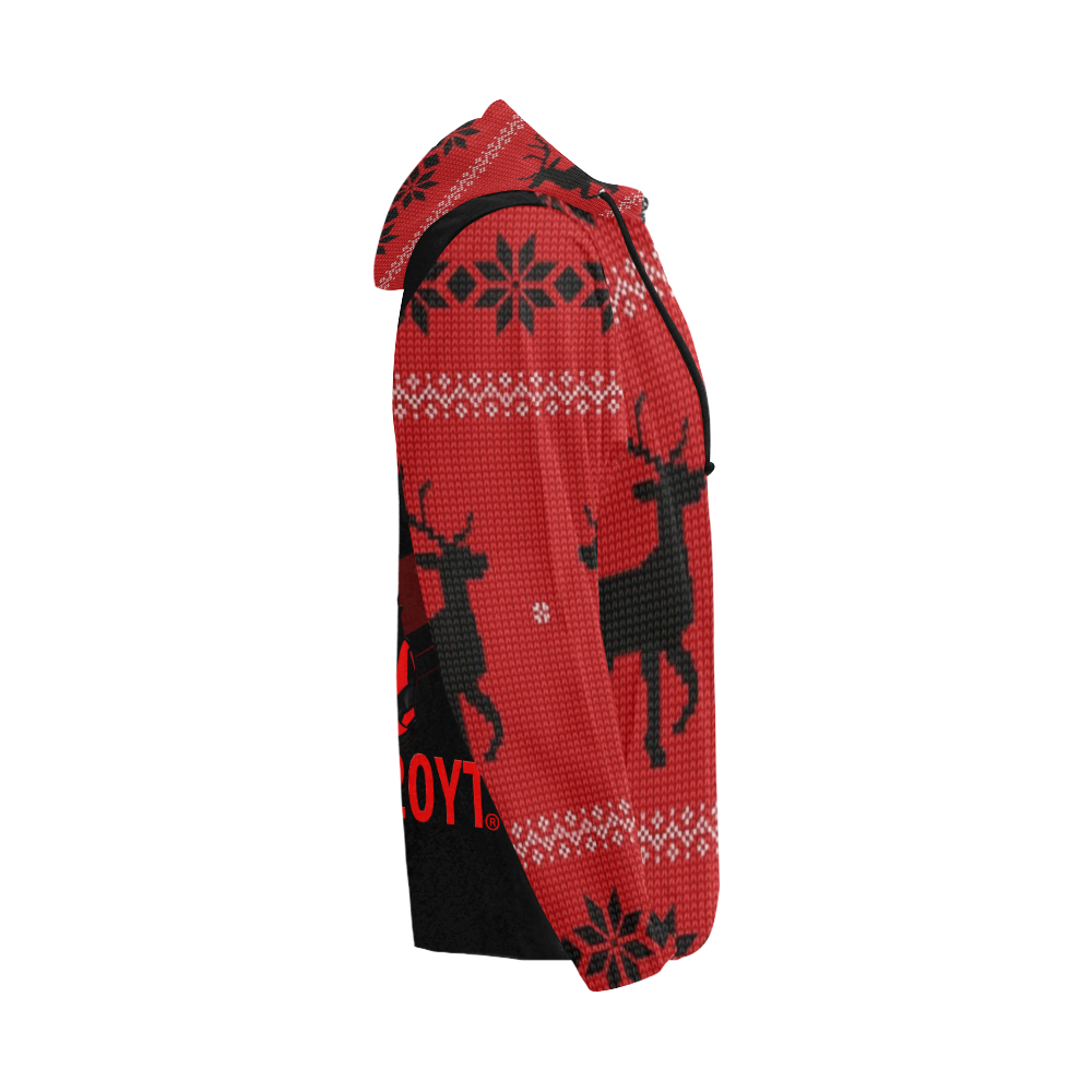ugly-christmas-sweater-hoodie All Over Print Full Zip Hoodie for Men/Large Size (Model H14)