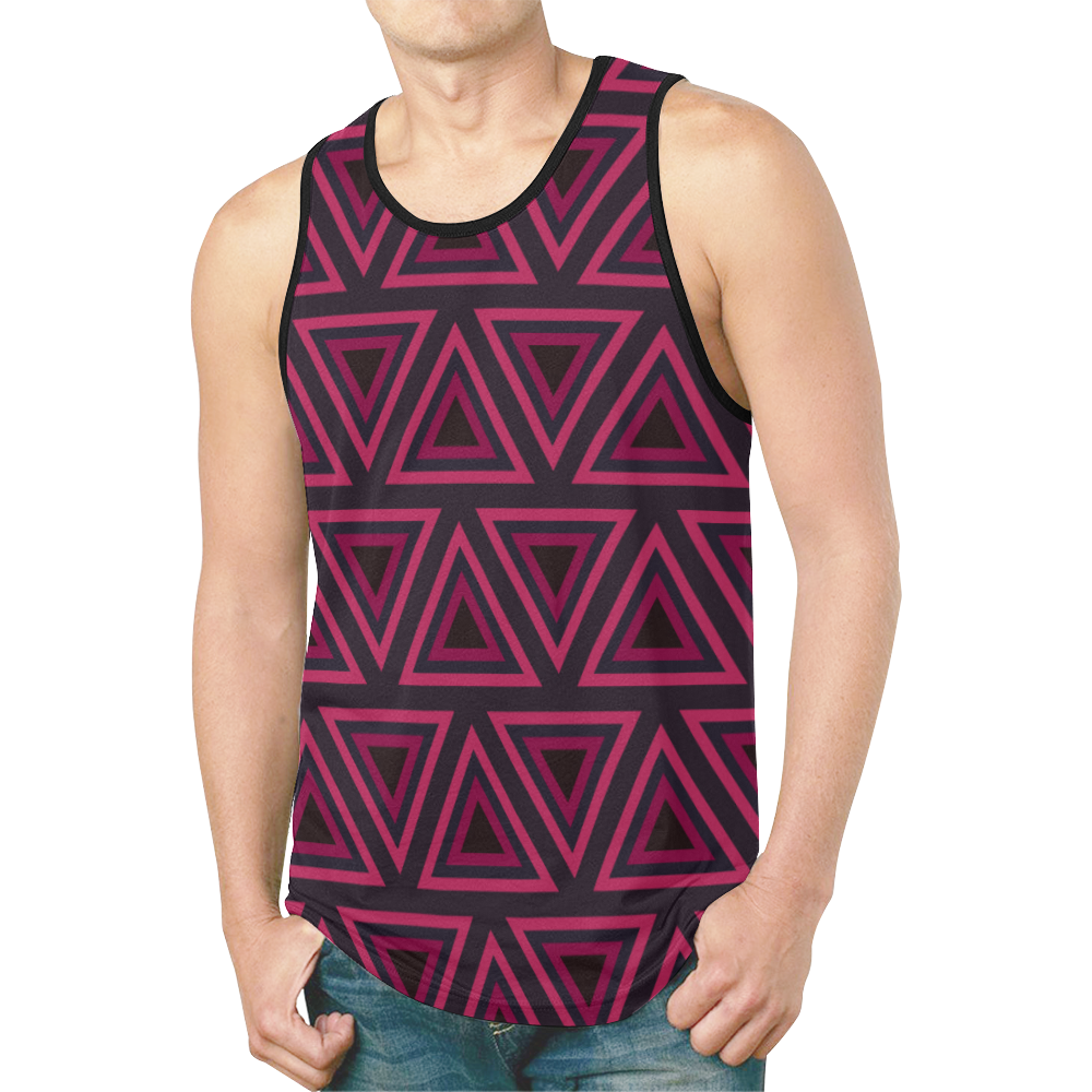 Tribal Ethnic Triangles New All Over Print Tank Top for Men (Model T46)