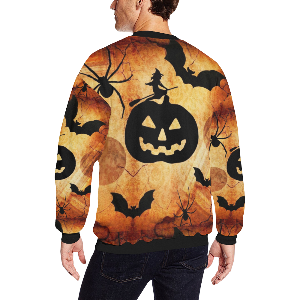 Halloween by Nico Bielow Men's Oversized Fleece Crew Sweatshirt (Model H18)