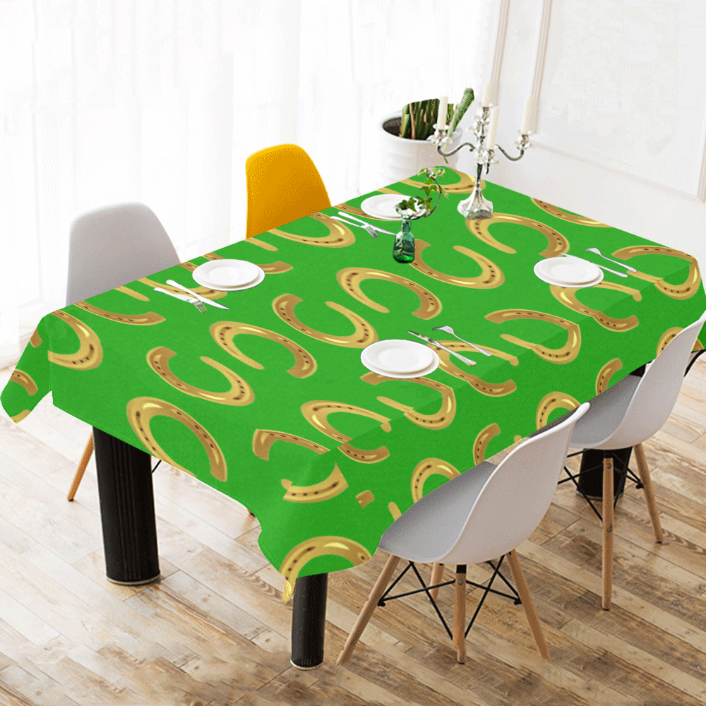 Golden horseshoe Cotton Linen Tablecloth 60"x120"