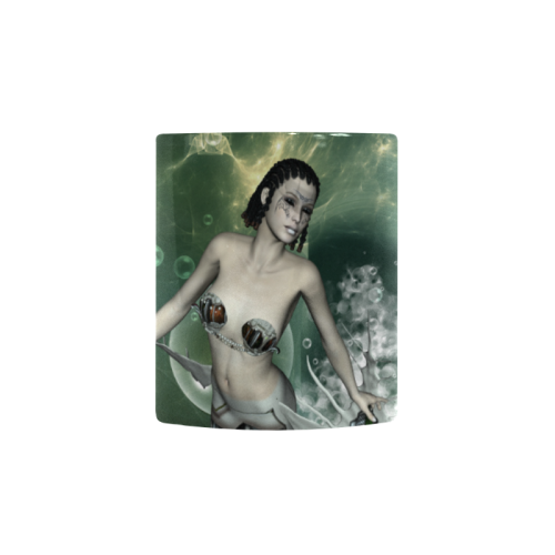 Awesome mermaid in the deep ocean Custom Morphing Mug (11oz)