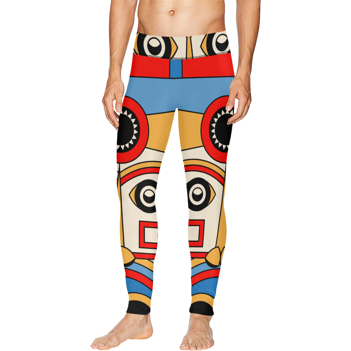 Aztec Religion Tribal Men's All Over Print Leggings (Model L38)