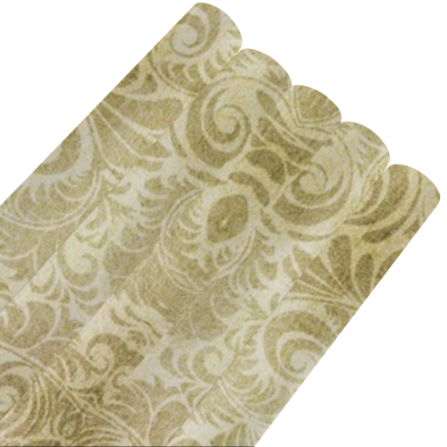 Denim, vintage floral pattern, beige gold yellow Gift Wrapping Paper 58"x 23" (5 Rolls)