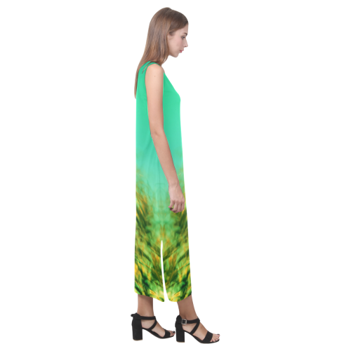 underwater feeling Phaedra Sleeveless Open Fork Long Dress (Model D08)