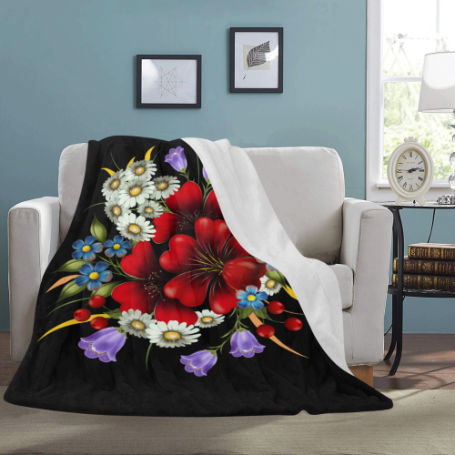 Bouquet Of Flowers Ultra-Soft Micro Fleece Blanket 60"x80"