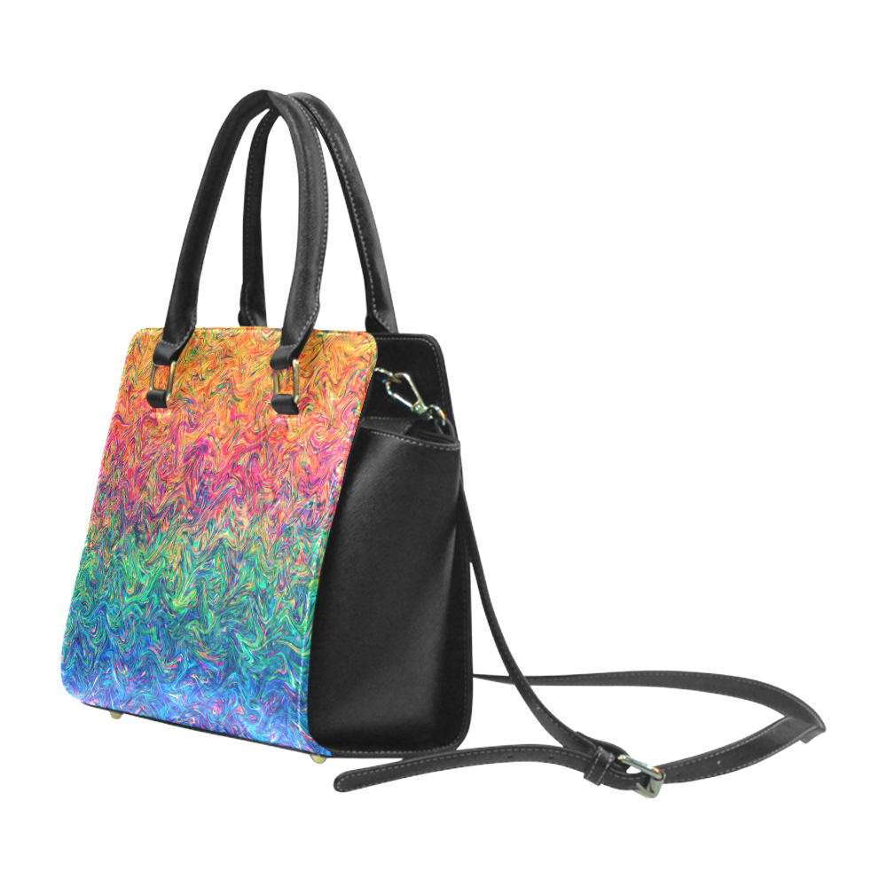 Fluid Colors G249 Rivet Shoulder Handbag (Model 1645)