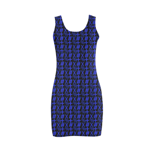 NUMBERS Collection Symbols Blue/Black Medea Vest Dress (Model D06)
