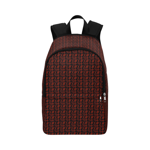 NUMBERS Collection Symbols Red/Black Fabric Backpack for Adult (Model 1659)