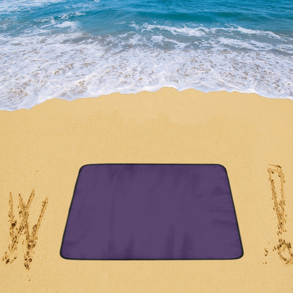 color Russian violet Beach Mat 78"x 60"