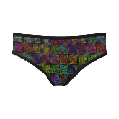 Ripped SpaceTime Stripes Collection Women's All Over Print Girl Briefs (Model L14)