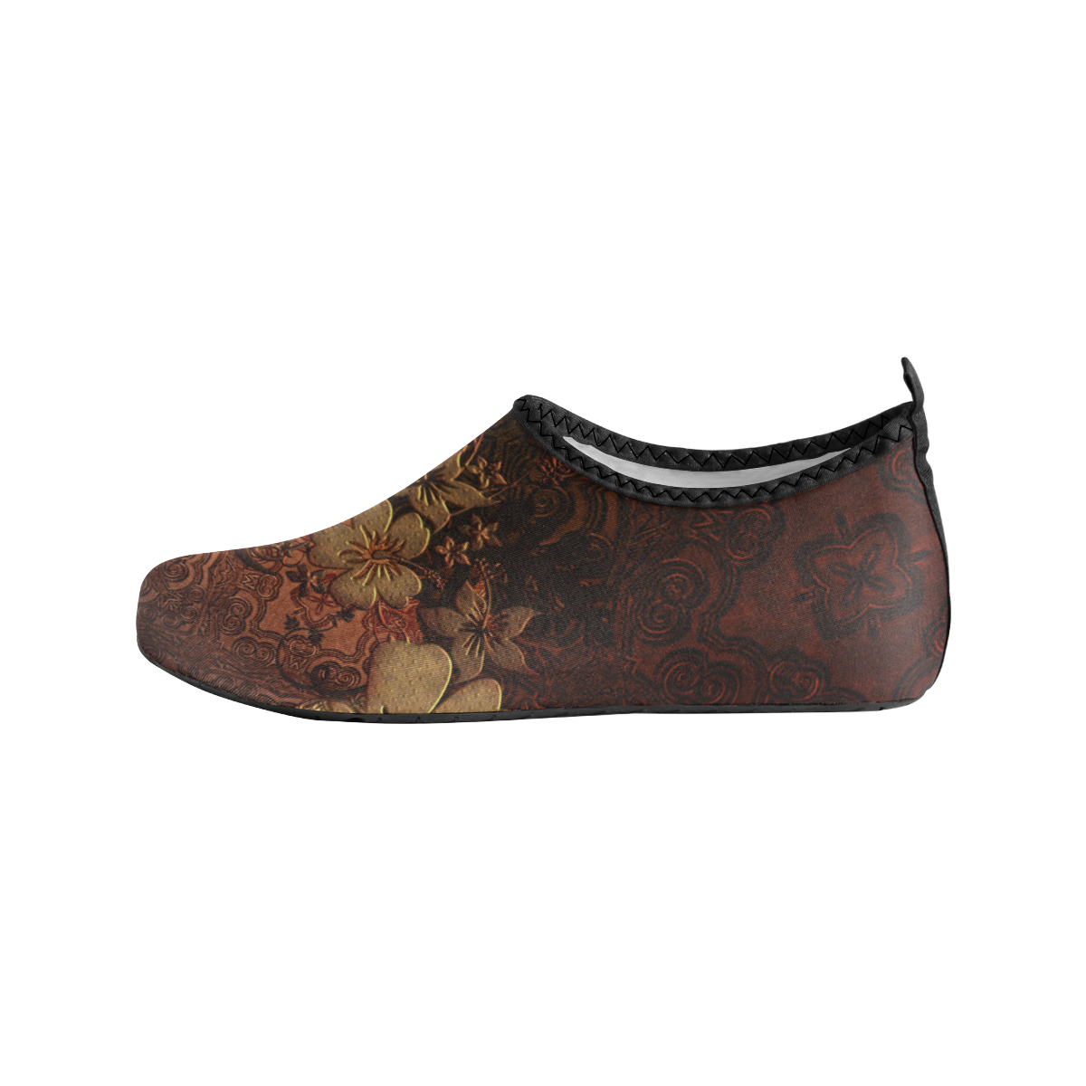 Floral design, vintage Men's Slip-On Water Shoes (Model 056)