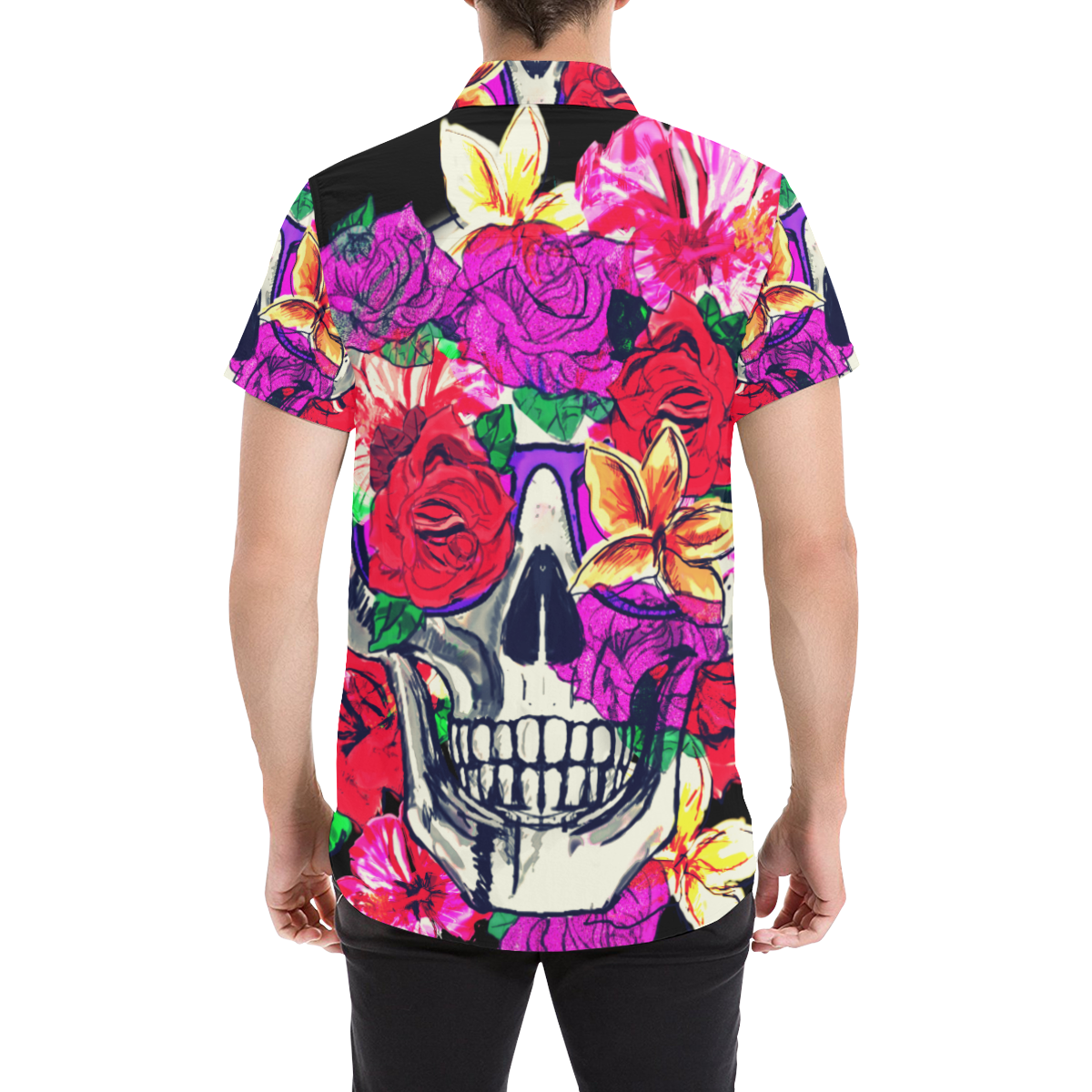 Pushing Up Floral Men's All Over Print Short Sleeve Shirt (Model T53)