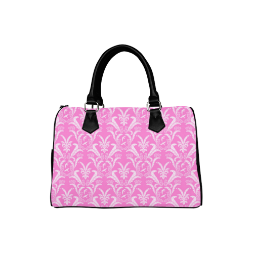 Fairlings Delight's Luxury Glam Collection- Pink Damask 53086a2 Boston Handbag (Model 1621)