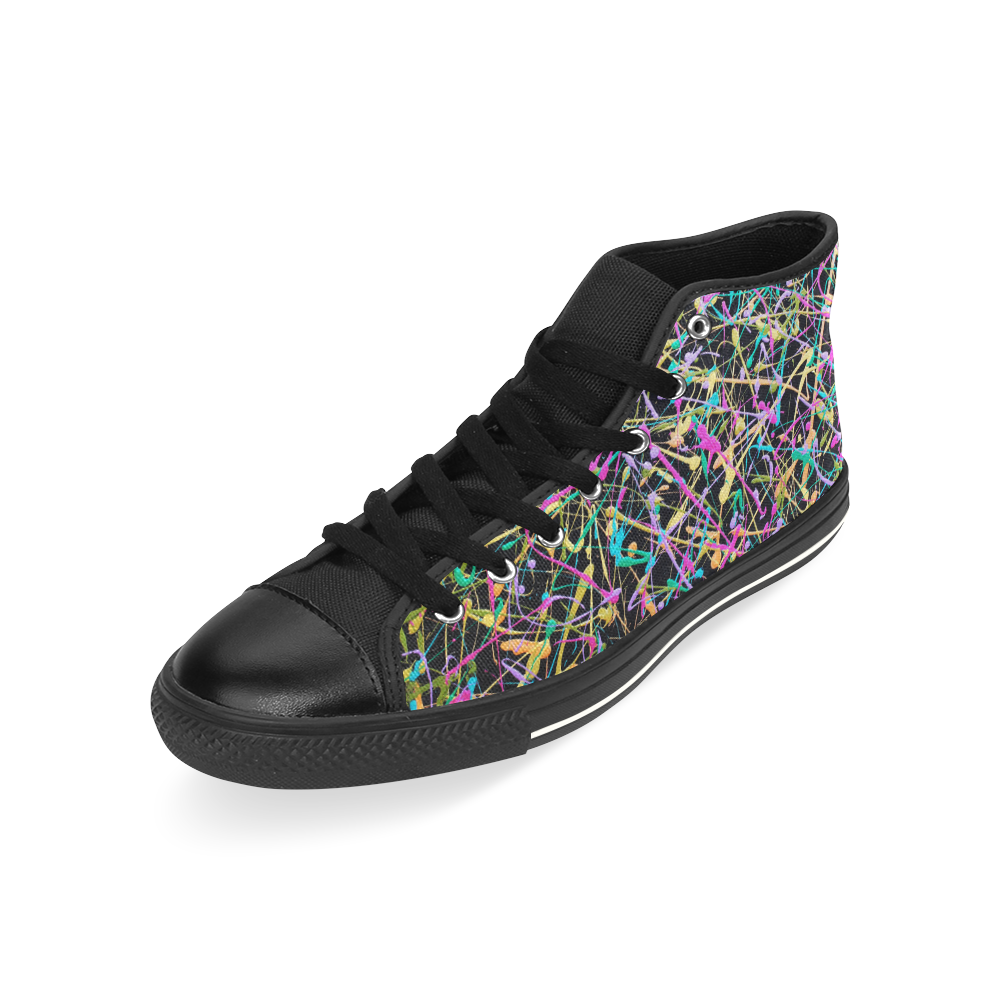 Starlight (Black) High Top Canvas Shoes for Kid (Model 017)