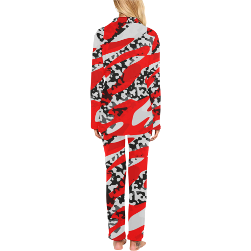 Wild Side Red Women's Long Pajama Set