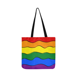 Gay Pride - Rainbow Flag Waves Stripes 1 Reusable Shopping Bag Model 1660 (Two sides)