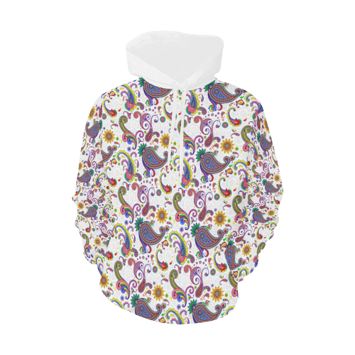 Bright paisley All Over Print Hoodie for Women (USA Size) (Model H13)