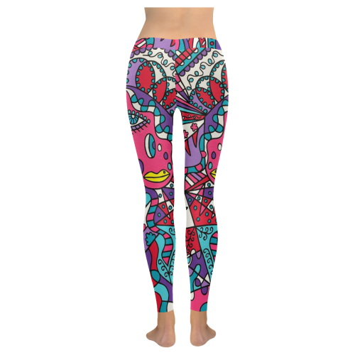 Tickled Women's Low Rise Leggings (Invisible Stitch) (Model L05)
